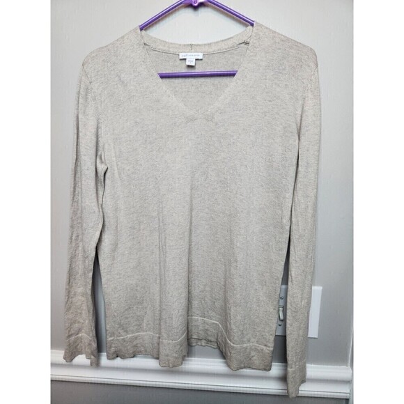 J. Jill Sweaters - J Jill Silk And Cotton Pullover V Neck Lomg Sleeve Sweater Oatmeal Sz S